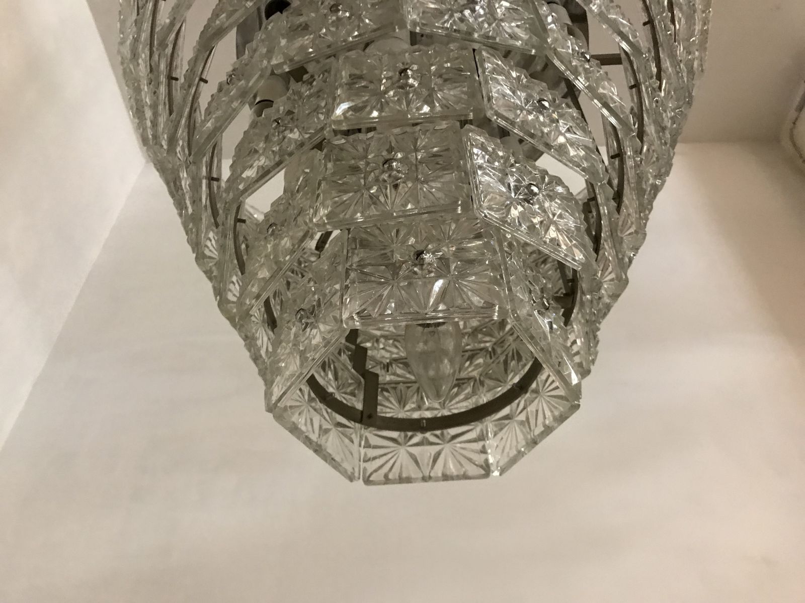 Large Midcentury Crystal Chandelier 18 Lights photo buy
