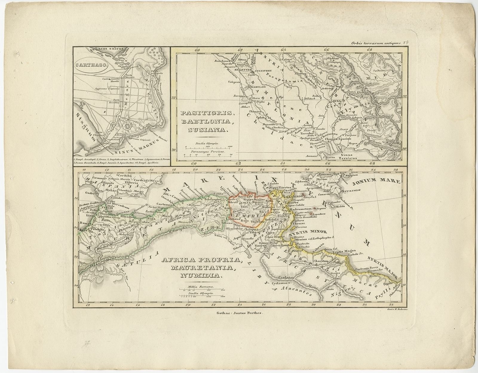 Antique Map Of Northern Africa By Perthes (1848)