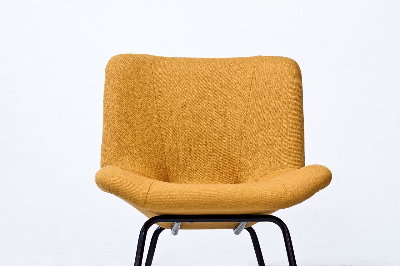 Rare Pair Of "Lehti" Easy Chairs By Carl Gustaf Hiort, Finland, 1950s photo vintage