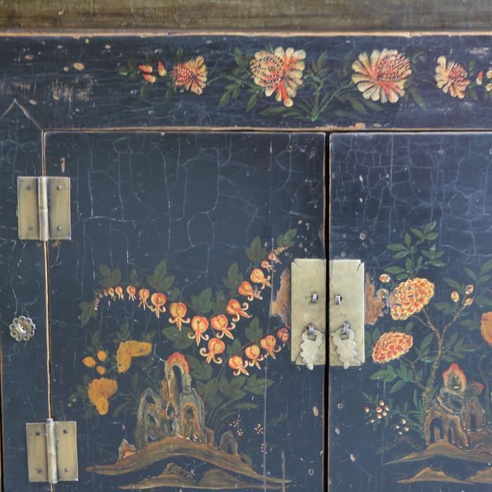 Painted Black Display Cabinet photo Furniture