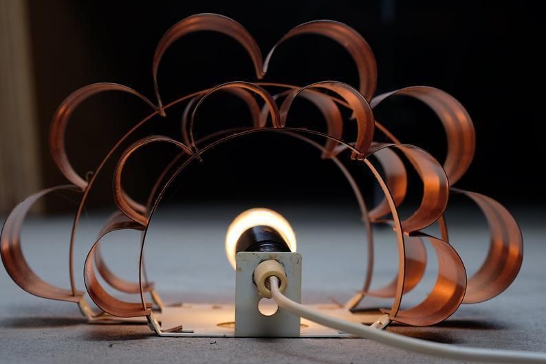 Mid Century Danish Copper Wall Lamp By Werner Schou photo buy