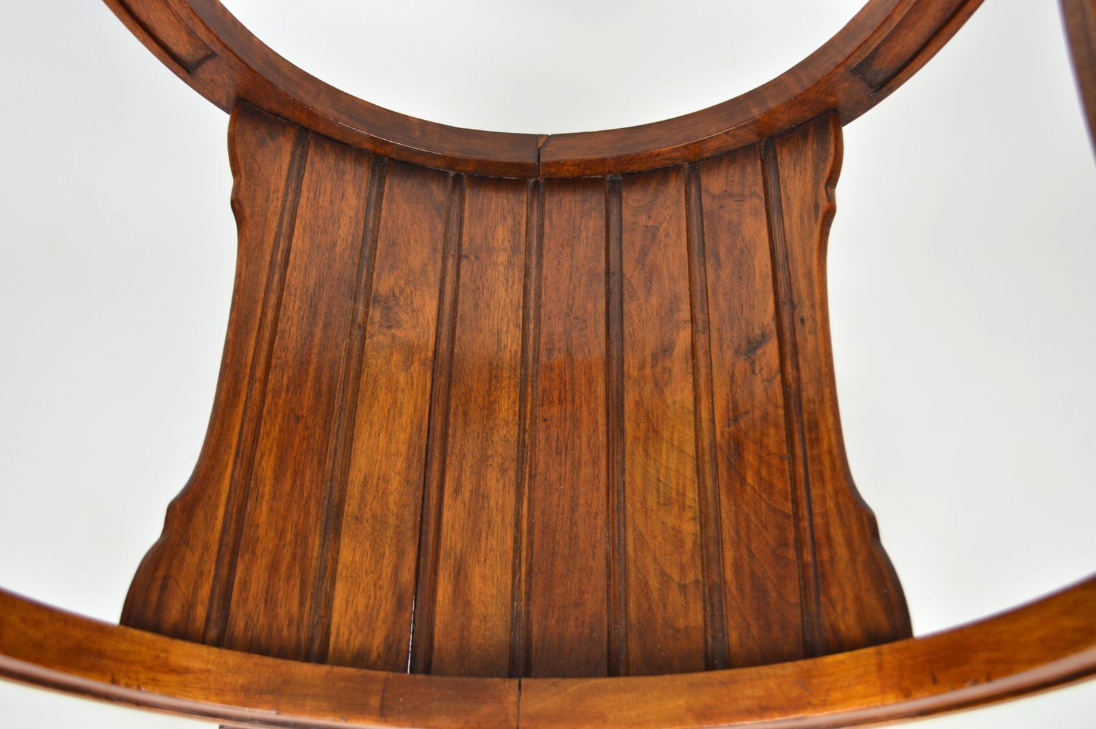 Furniture French Carved Walnut Curule Or Armchair, Renaissance Revival photo
