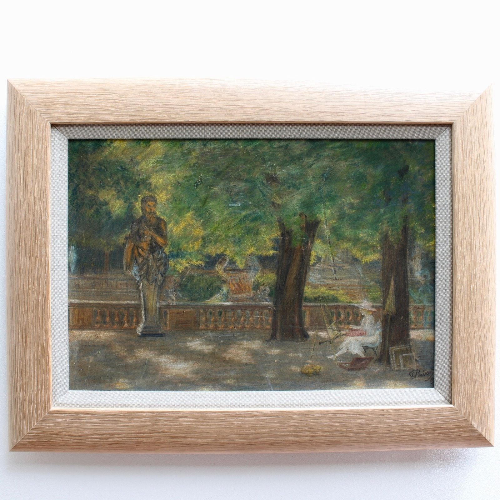 'Painter In The Jardin De Luxembourg, Paris' French School (1919)