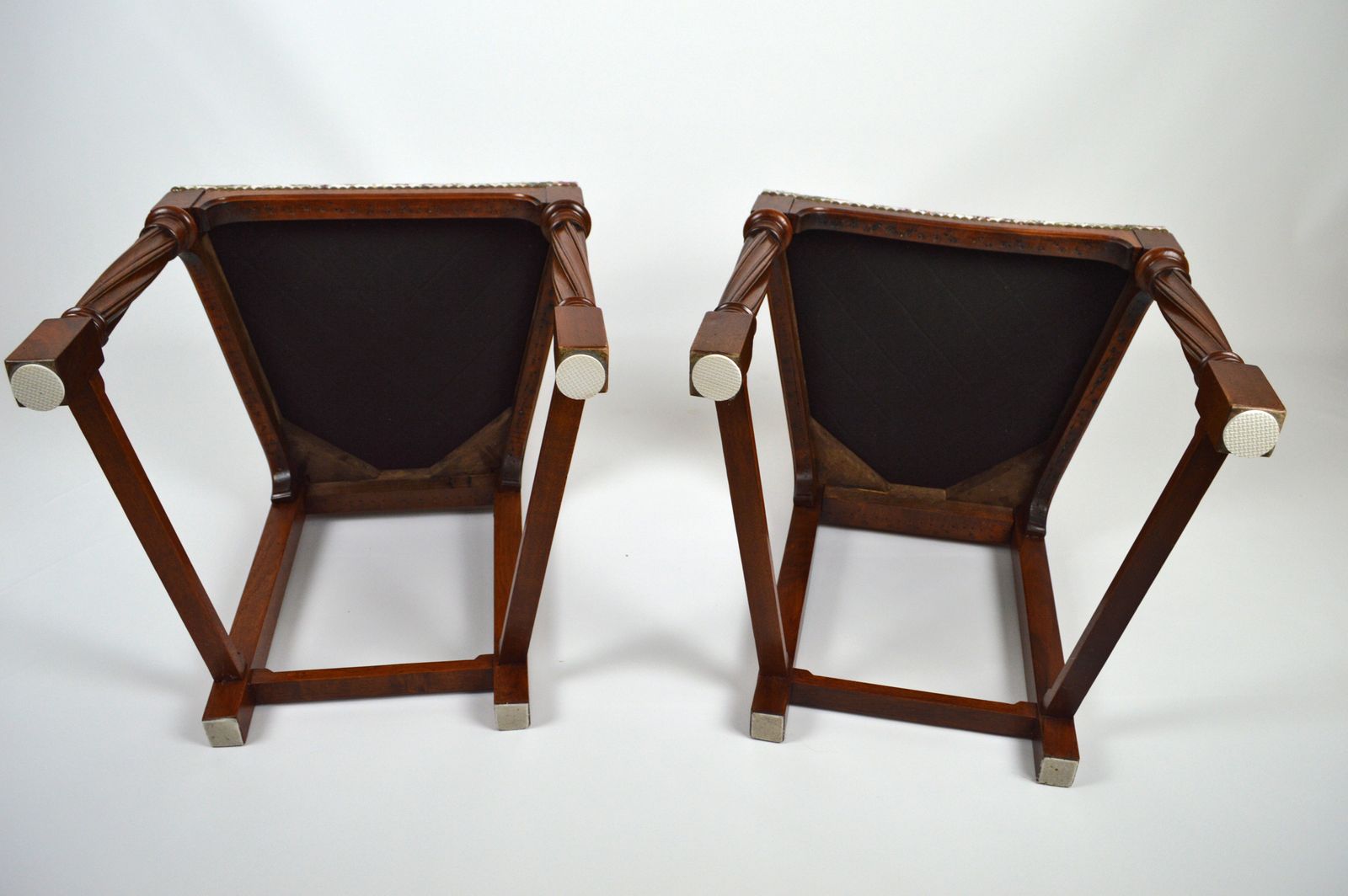 photo for sale Pair Of Gothic Revival Chairs In Carved Walnut, France, Circa 1890