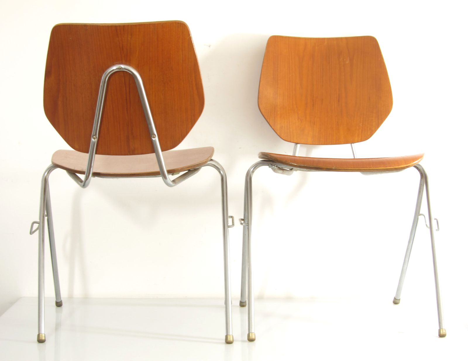 Danish Stackable Plywood Chairs, 1960 S photo buy