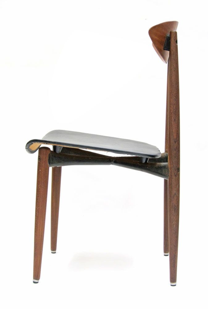 Scandinavische Houten Stoel Met Metaal, Jaren 1960 photo for sale