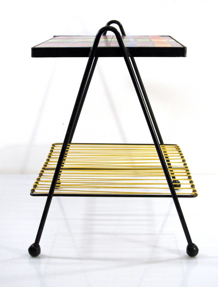 Vintage Salontafel Met Tegeltablad Uit De Jaren 1950 photo for sale