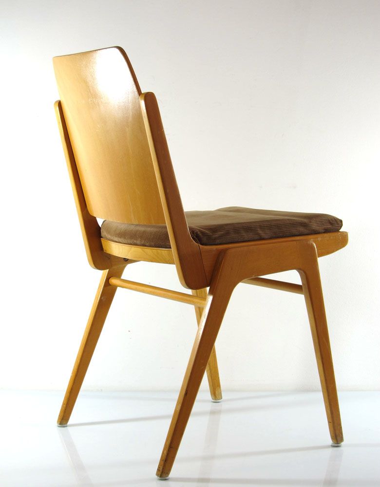Franz Schuster, Wiesner Hager 1959 Vintage Plywood Chairs photo for sale
