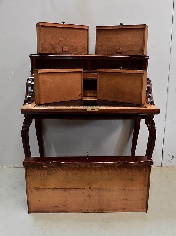 Cuban Mahogany Small Office, Napoleon III , 19th photo vintage