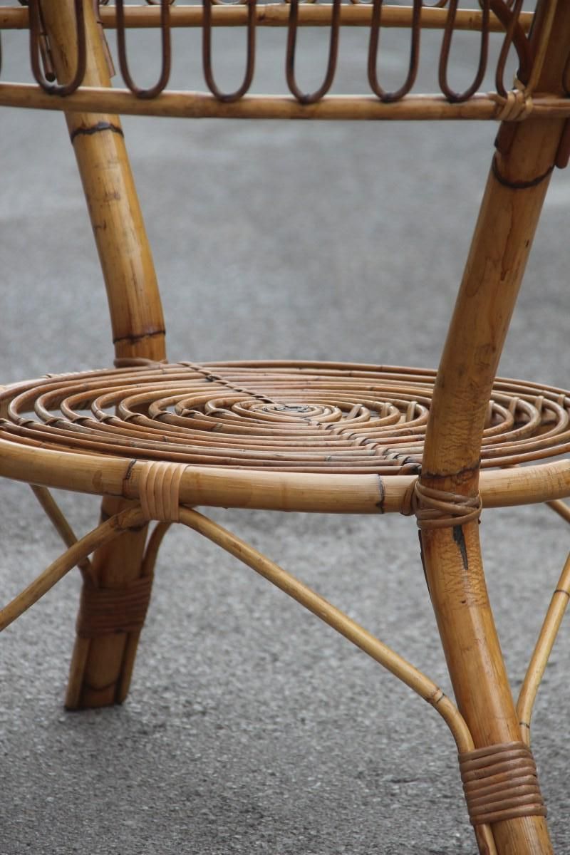 Garden Furniture Midcentury Round Dining Table Italian Design Glass Top For Garden photo
