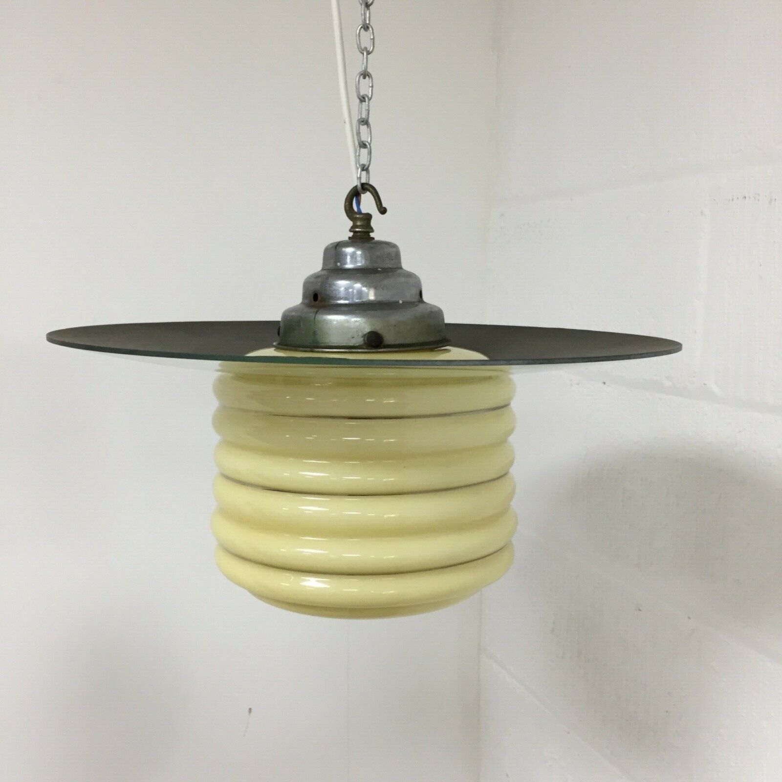 Classic Art Deco Ceiling / Pendant Lamp / Light   Space Age Retro 1960s 1970s photo for sale