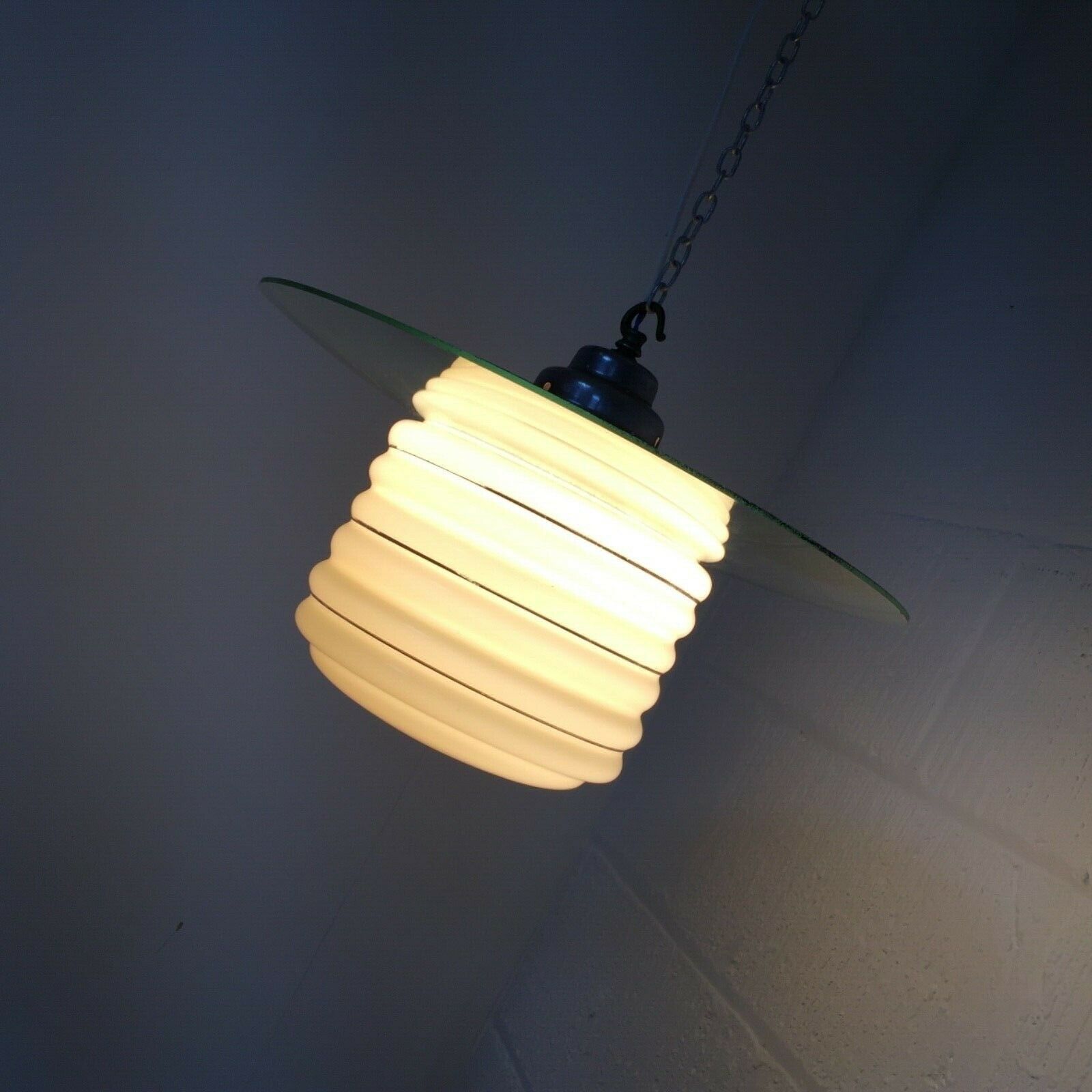 Classic Art Deco Ceiling / Pendant Lamp / Light   Space Age Retro 1960s 1970s photo Lighting