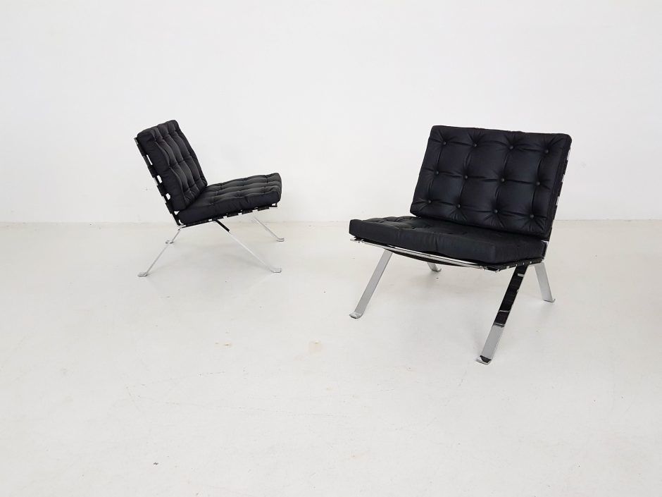 Set Of 2 Lounge Chairs Model Euro 1600 By Hans Eichenberger For Girsberger