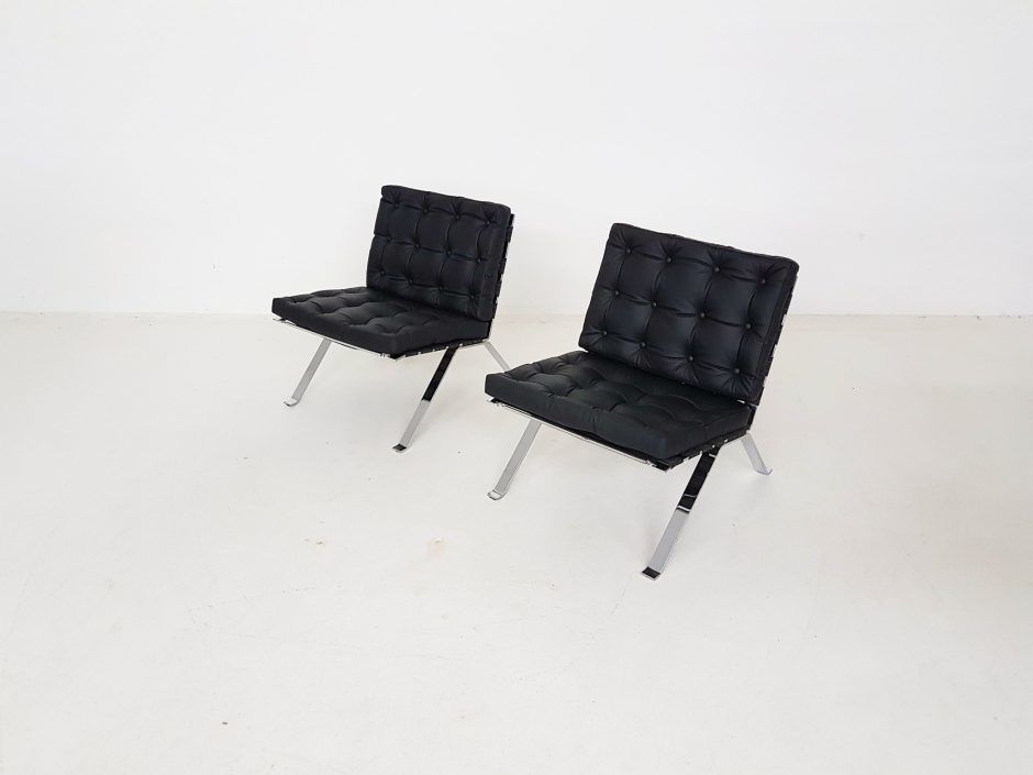 Set Of 2 Lounge Chairs Model Euro 1600 By Hans Eichenberger For Girsberger photo furniture