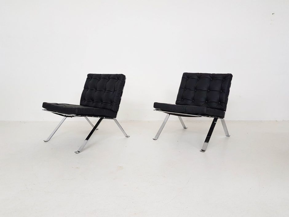 Set Of 2 Lounge Chairs Model Euro 1600 By Hans Eichenberger For Girsberger photo Furniture