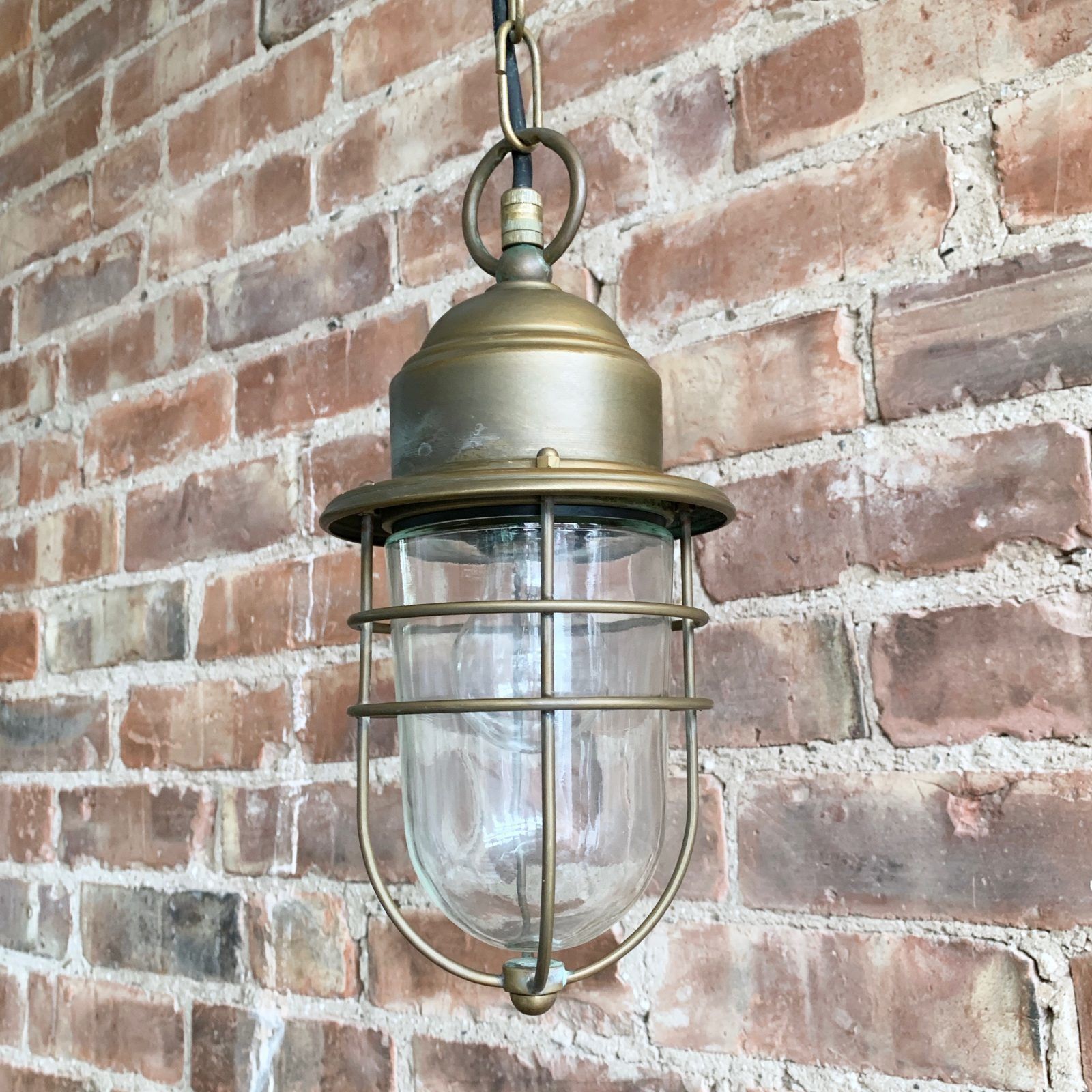 photo furniture Contemporary Aged Brass Bulk Head Pendant