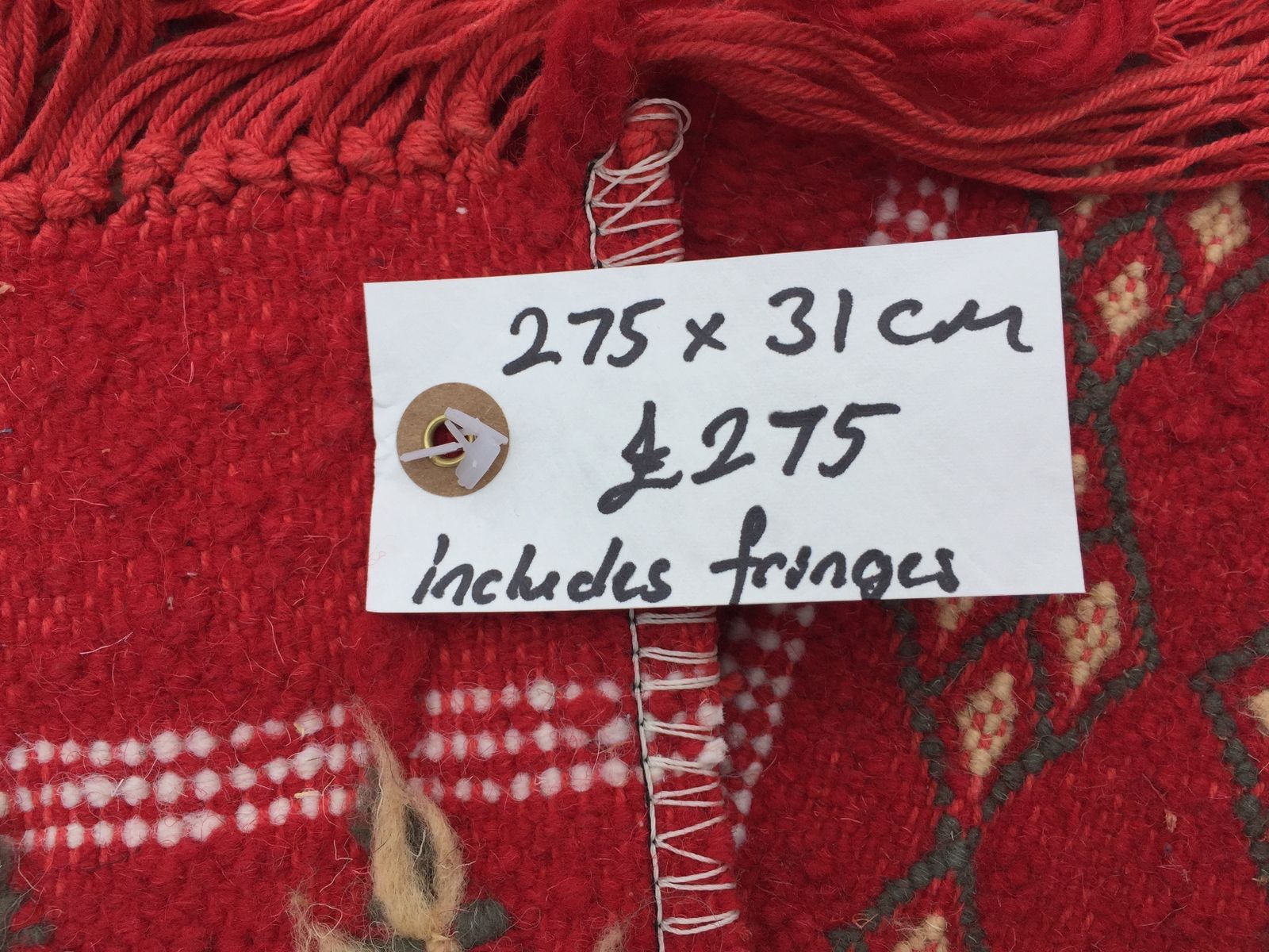 Narrow Kilim Runner 275x31cm Old Tunisian Chic Vintage Country Home Decor Kelim photo 275.0