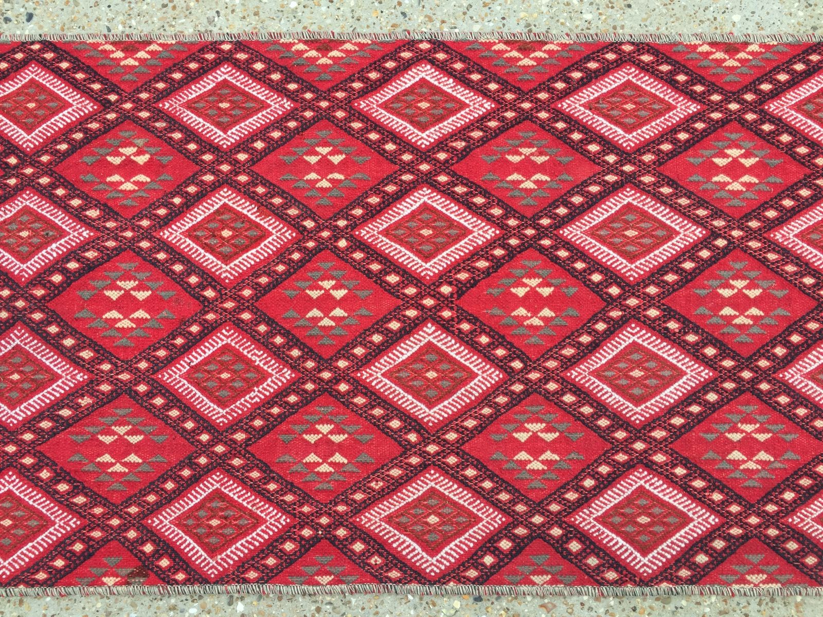 Narrow Kilim Runner Old Tunisian 271x71cm Chic Vintage Country Home Decor Kelim photo vintage