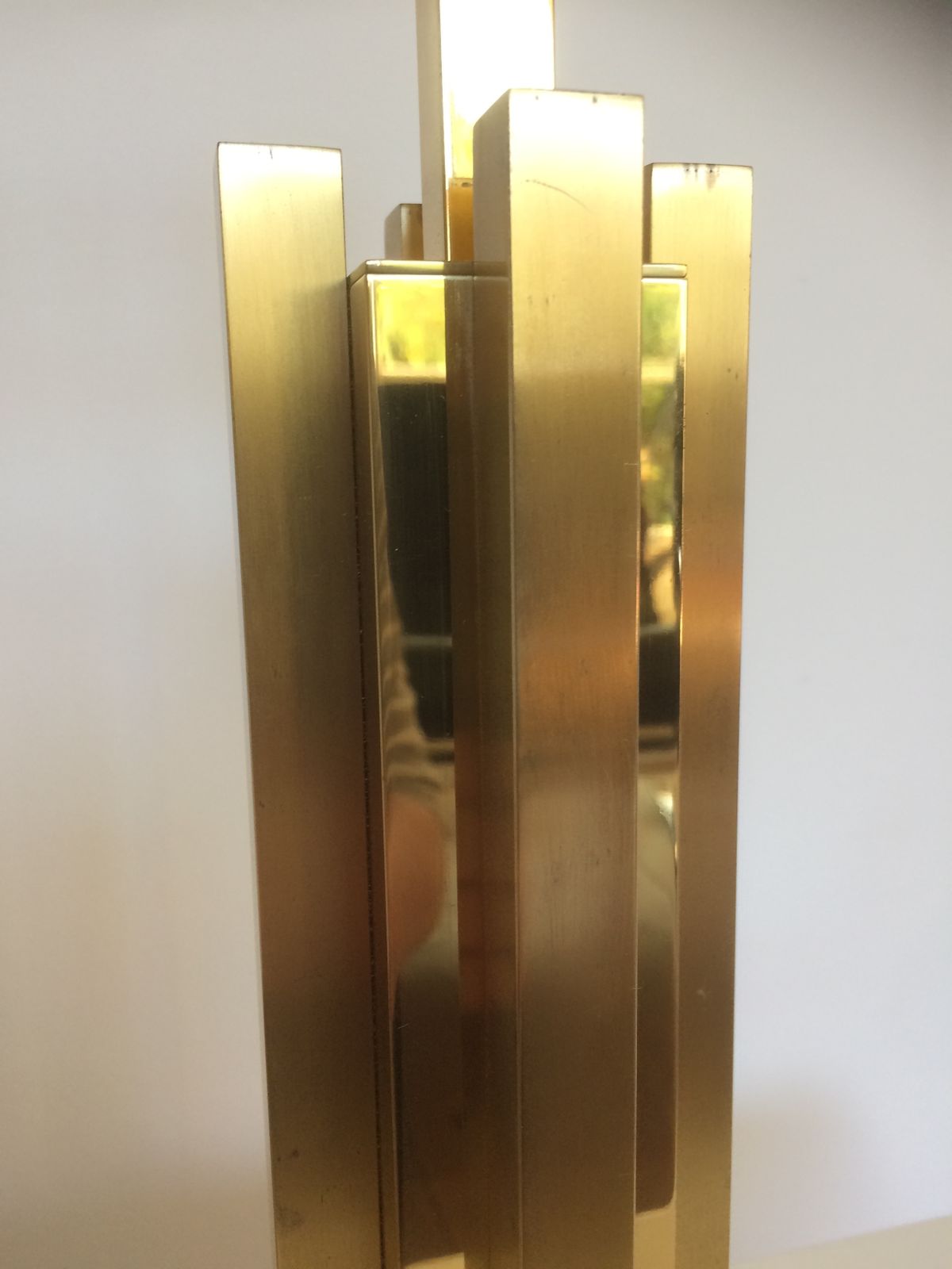 Vintage Brass Table Lamp From Herda Netherlands, 1970s In The Style Of Willy Rizzo photo 390.0