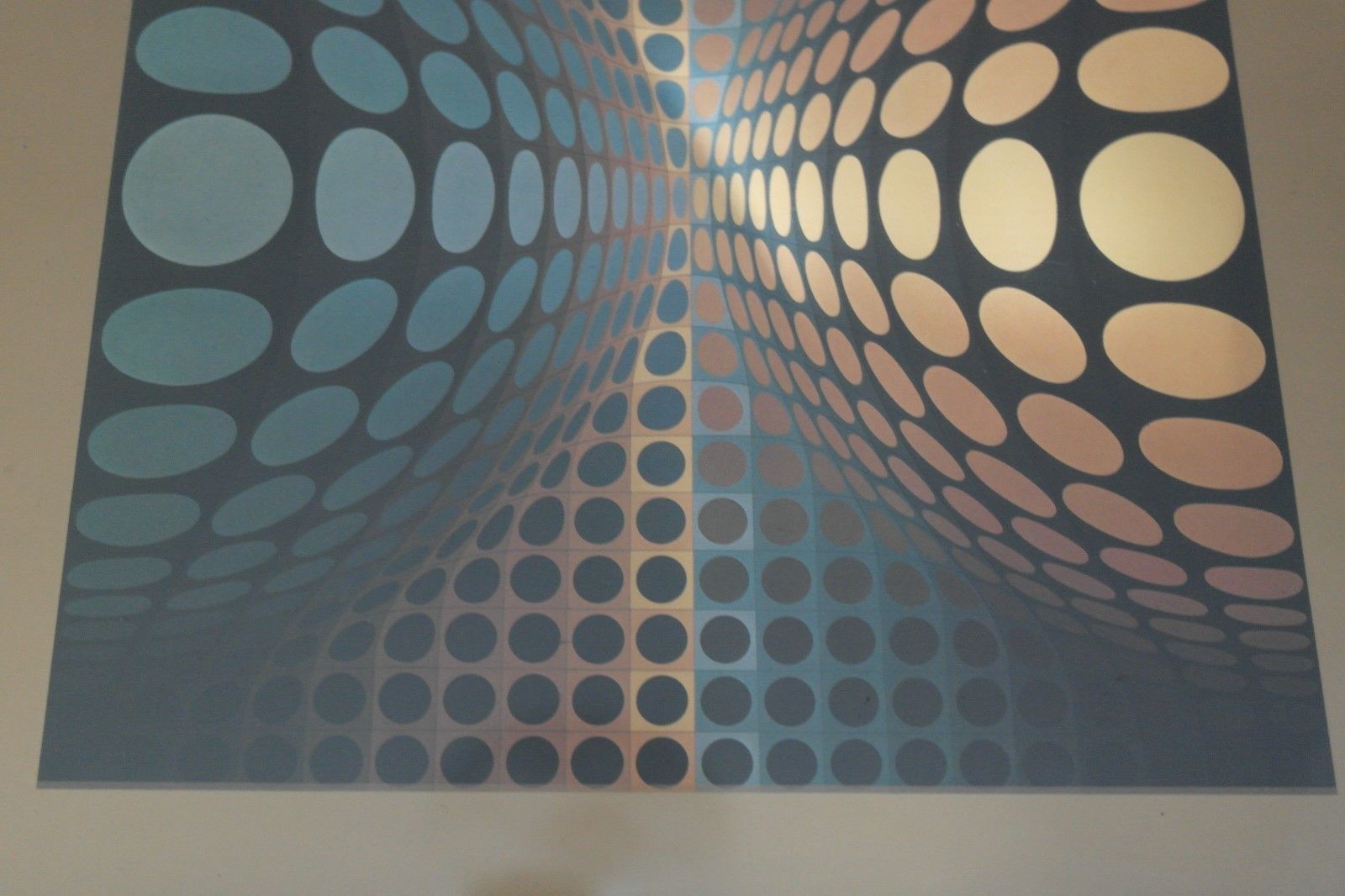 Retro 1960s Victor Vasarely Framed Print photo 165.0