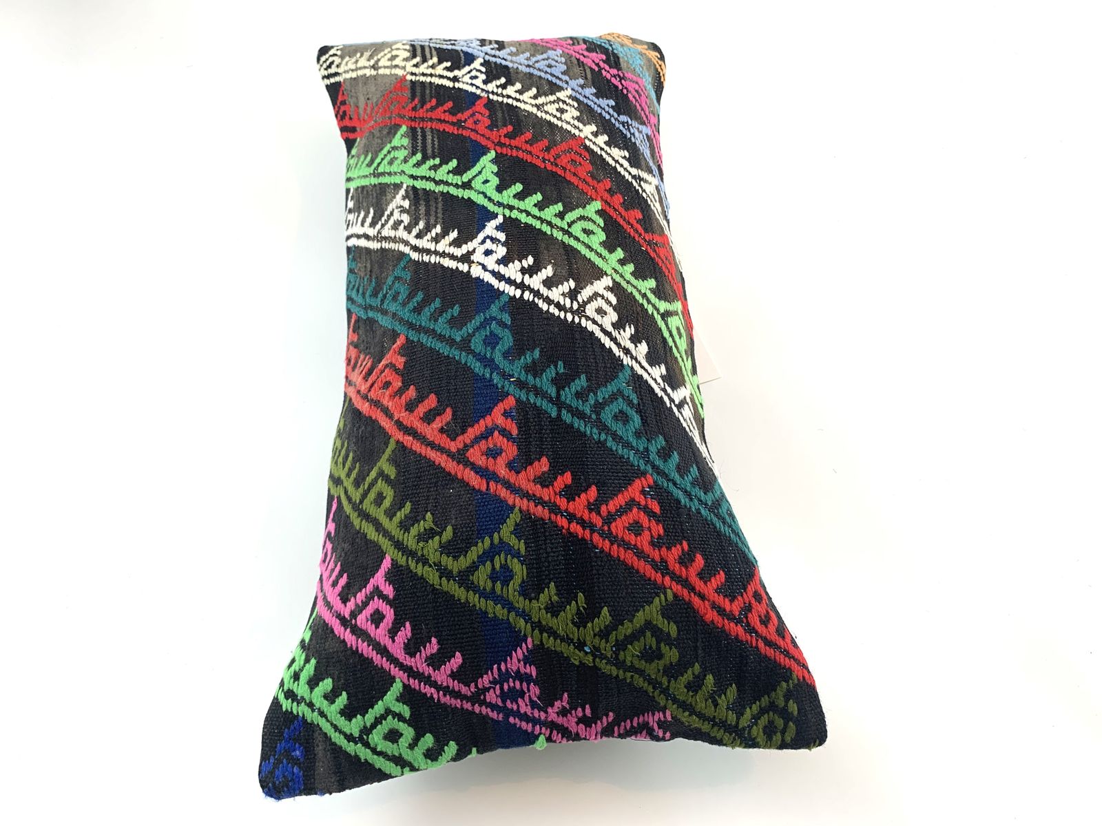 Handgemaakte Kilim Kussenhoes, 60x30 Cm, Vintage Boho, Decoratief, Turks Kilim photo Textiel