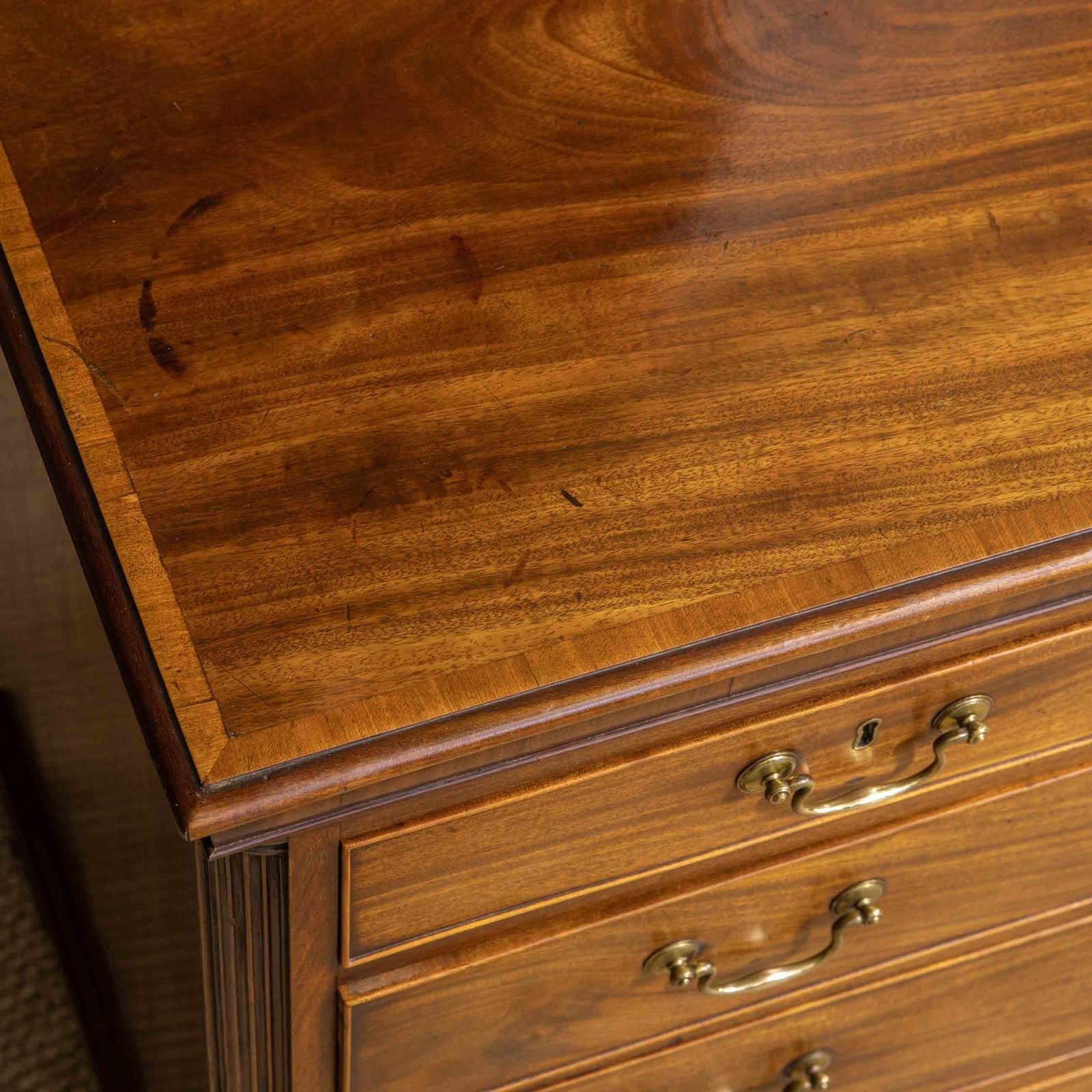 Small George 3rd Mahogany Chest Of Drawers photo vintage