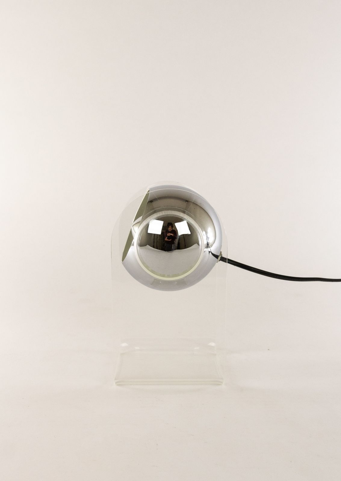 Perspex With Chrome Sphere Table Lamp Sensorette By Insta Gmbh