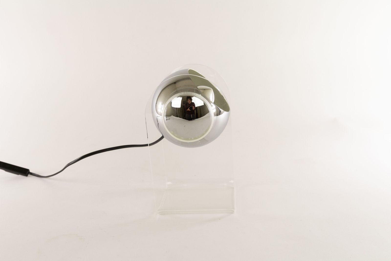 Perspex With Chrome Sphere Table Lamp Sensorette By Insta Gmbh photo for sale