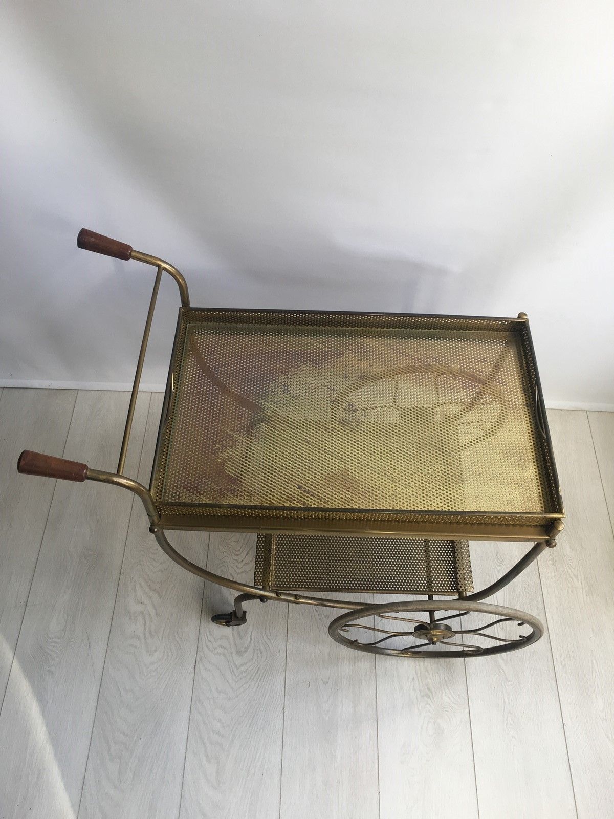 Midcentury Brass Bar Cart By Josef Frank photo buy