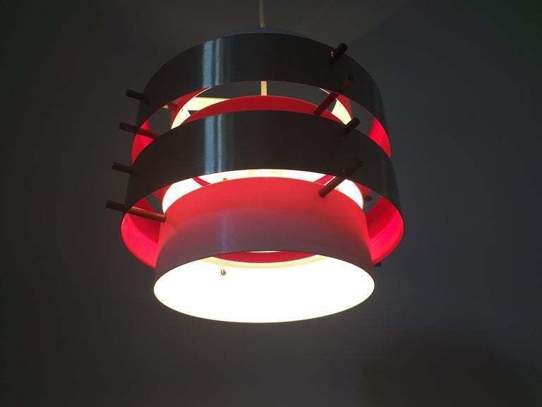 Mid Century Pendant In Style Of Jo Hammerborg, Denmark, 1970s. photo for sale