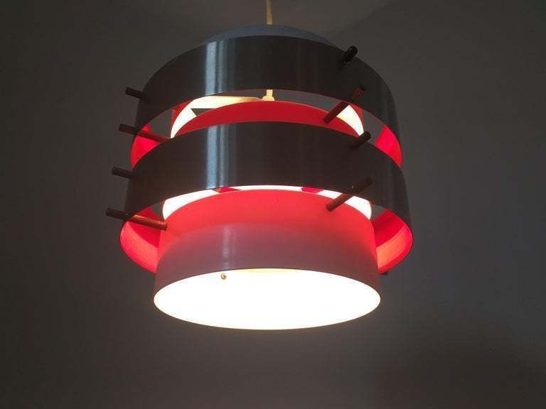 Mid Century Pendant In Style Of Jo Hammerborg, Denmark, 1970s. photo vintage