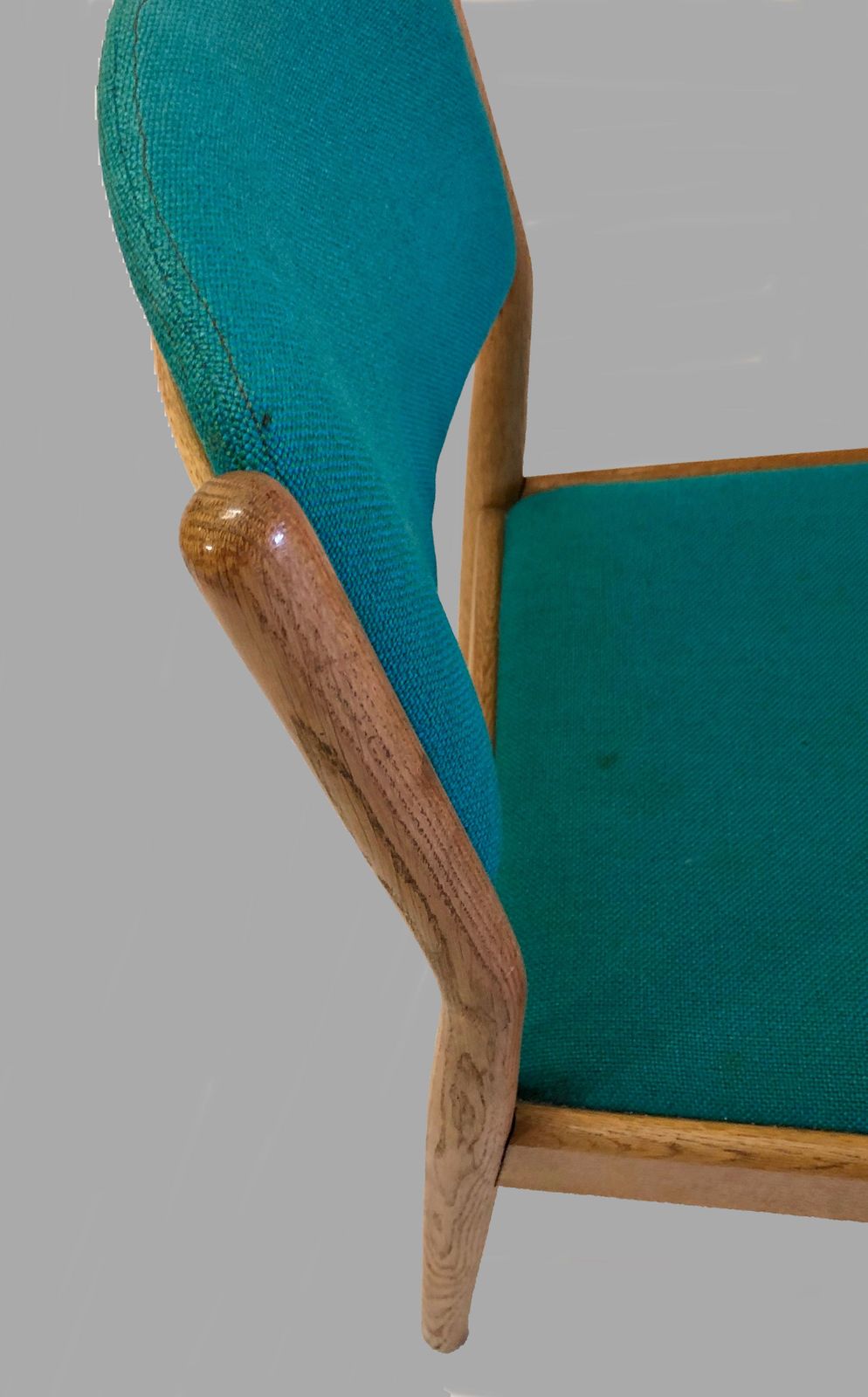 Set Of Eight Poul Volther Refinished Dining Chairs In Oak, Inc. Reupholstery photo vinterior