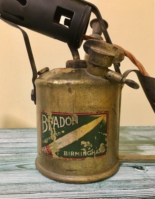 1938 Vintage Bladon Blow Torch Table Light photo furniture