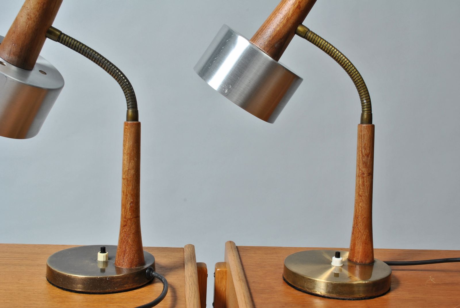 Pair Of Midcentury Danish Desk Lamps In The Style Of Jo Hammerborg For Fog&Morup photo Lighting