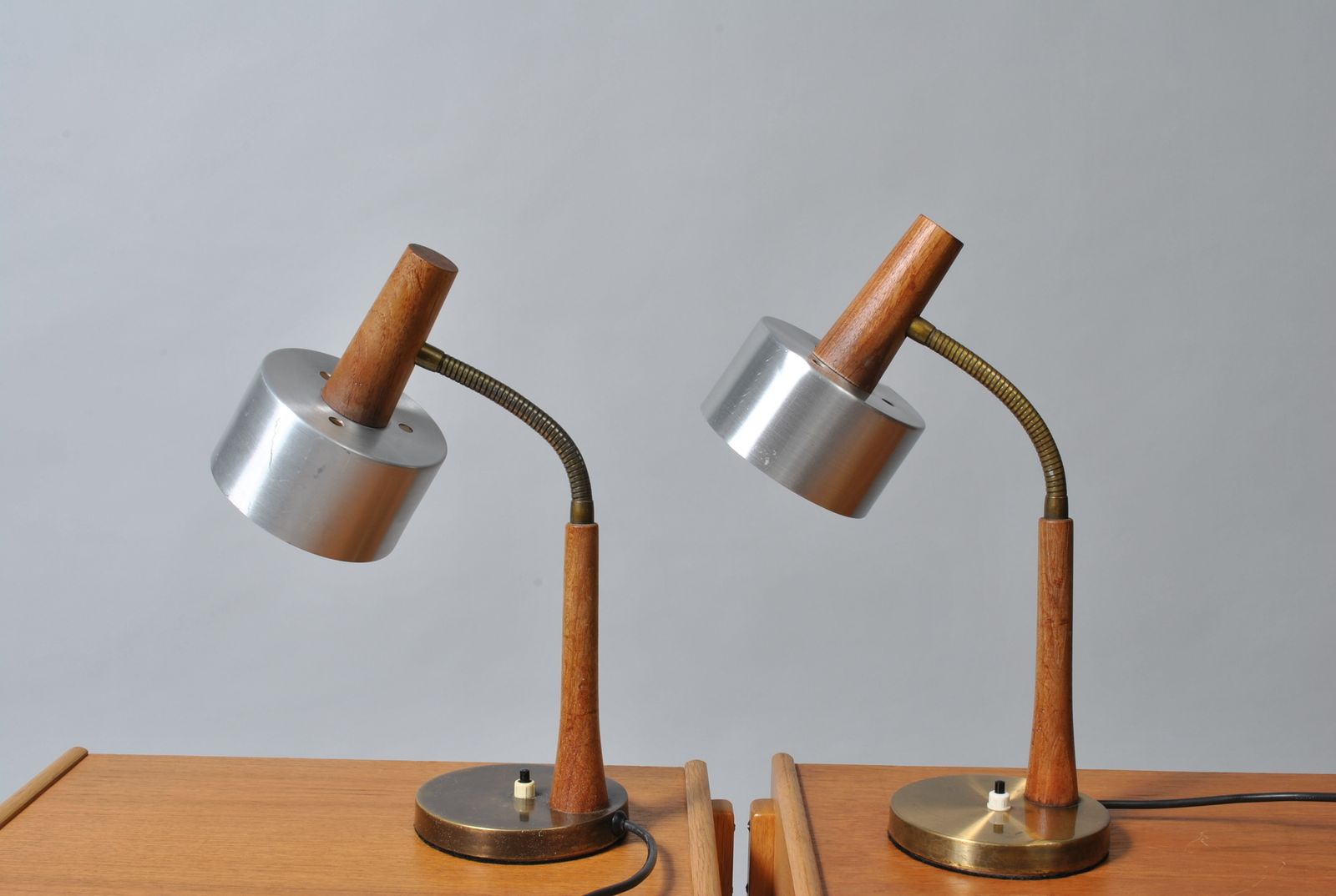 Pair Of Midcentury Danish Desk Lamps In The Style Of Jo Hammerborg For Fog&Morup photo vinterior