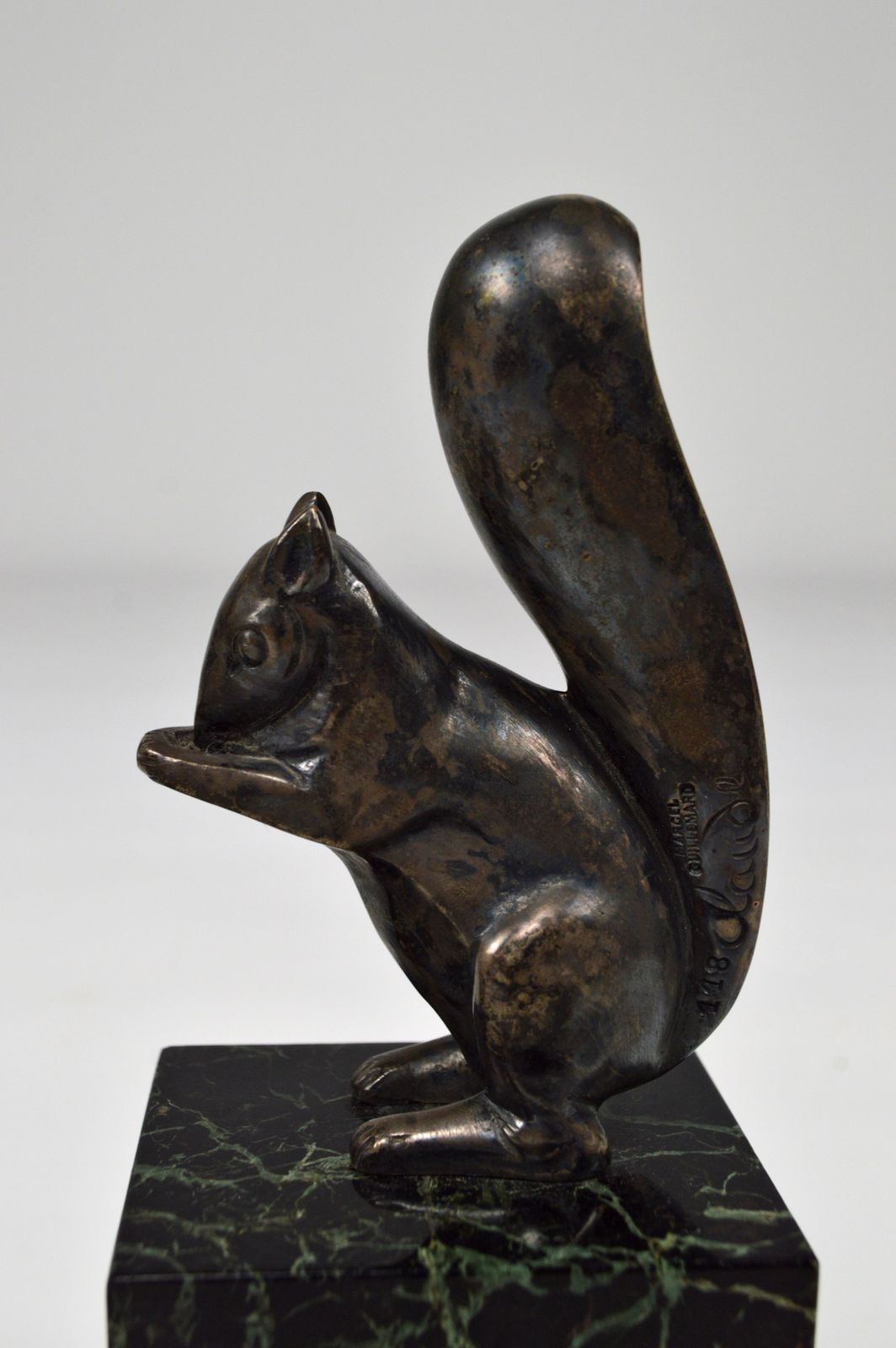 photo vintage Art Deco Squirrels Bookends, Bronze, Marcel Guillemard, France, Circa 1930