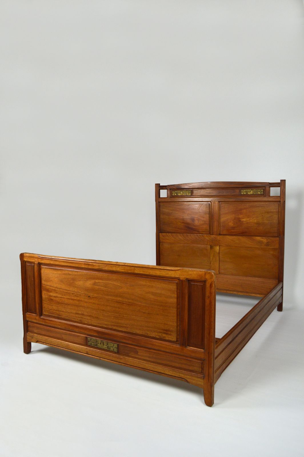 photo vinterior French Art Nouveau Mahogany Clematis Bedroom Set By Mathieu Gallerey, Circa 1920