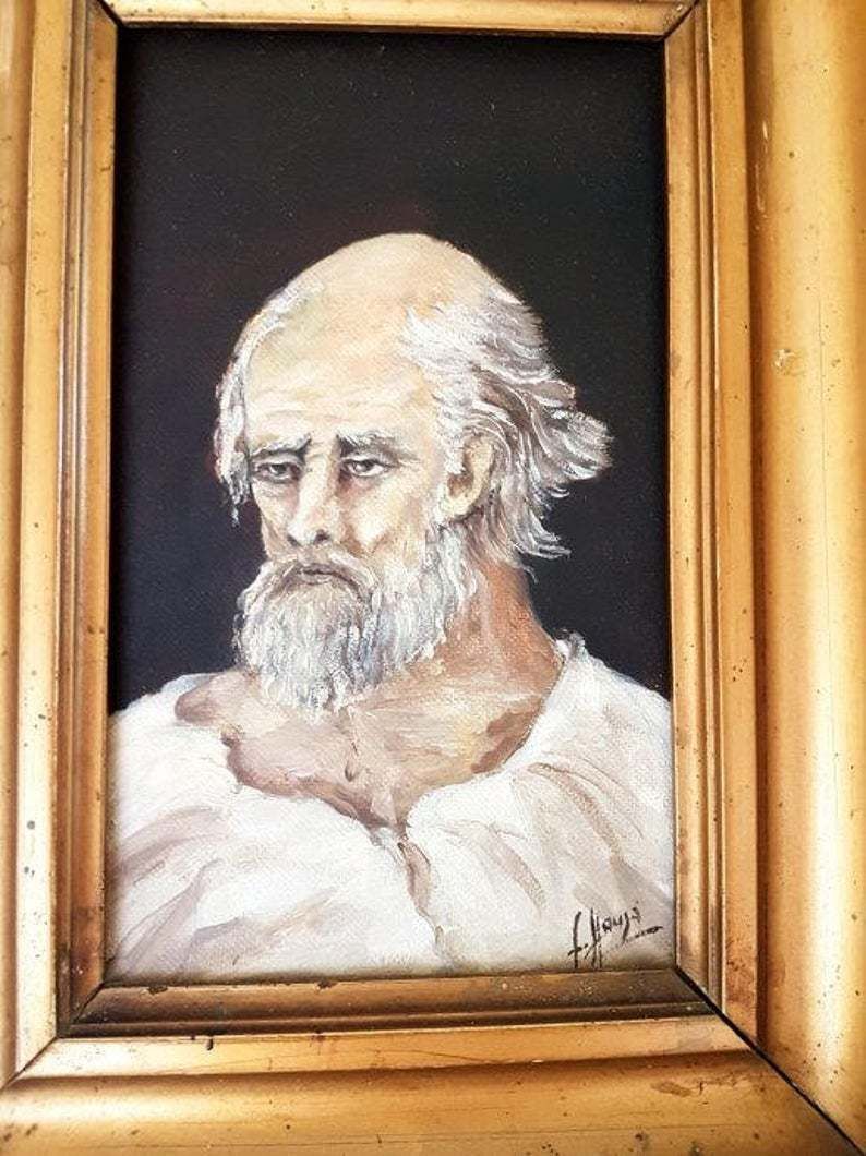 A Portrait Of An Old Man Piece Of Art photo 404.0