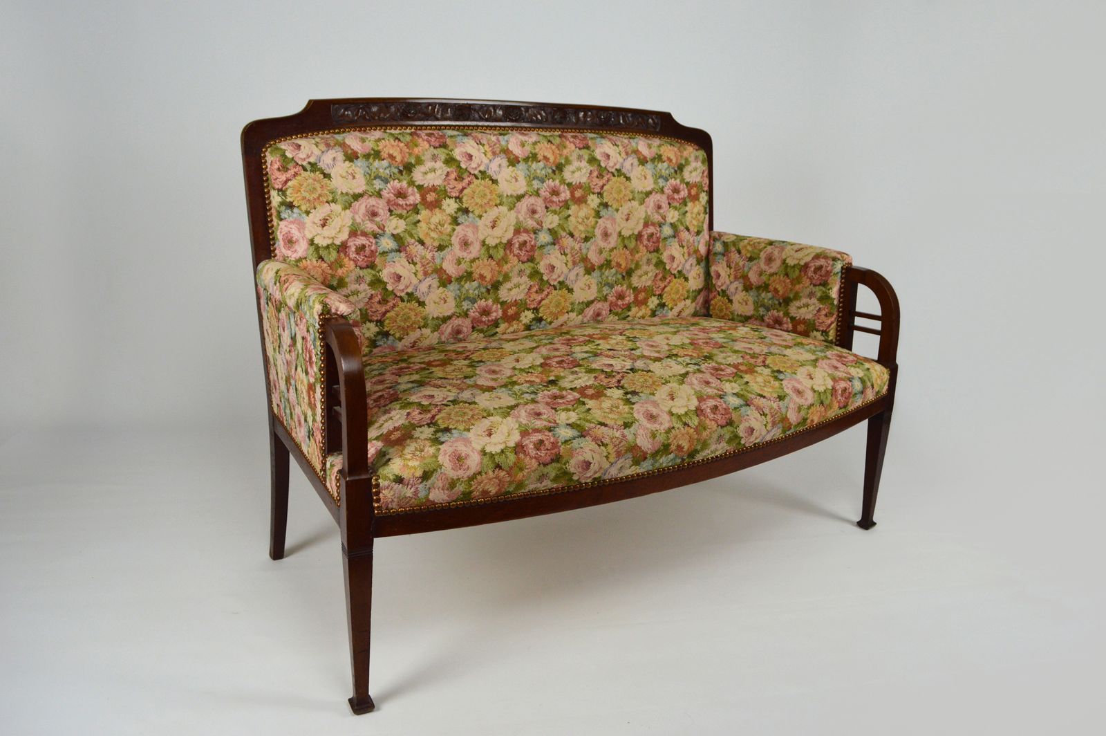 Art Nouveau Salon Set In Carved Mahogany On A Floral Theme, Circa 1900 photo Furniture