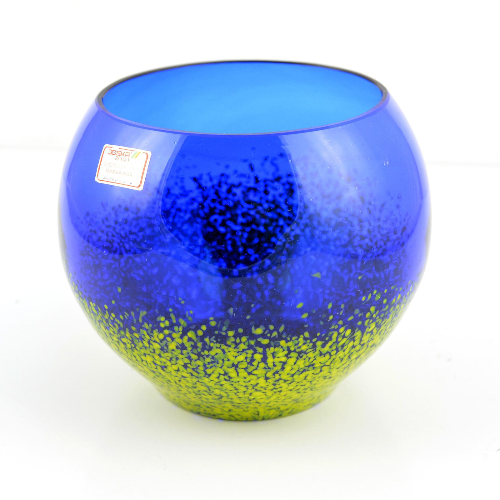 Joska Kristall Mundgeblasen Cobalt Glass Bowl, Germany In The 1960s photo buy