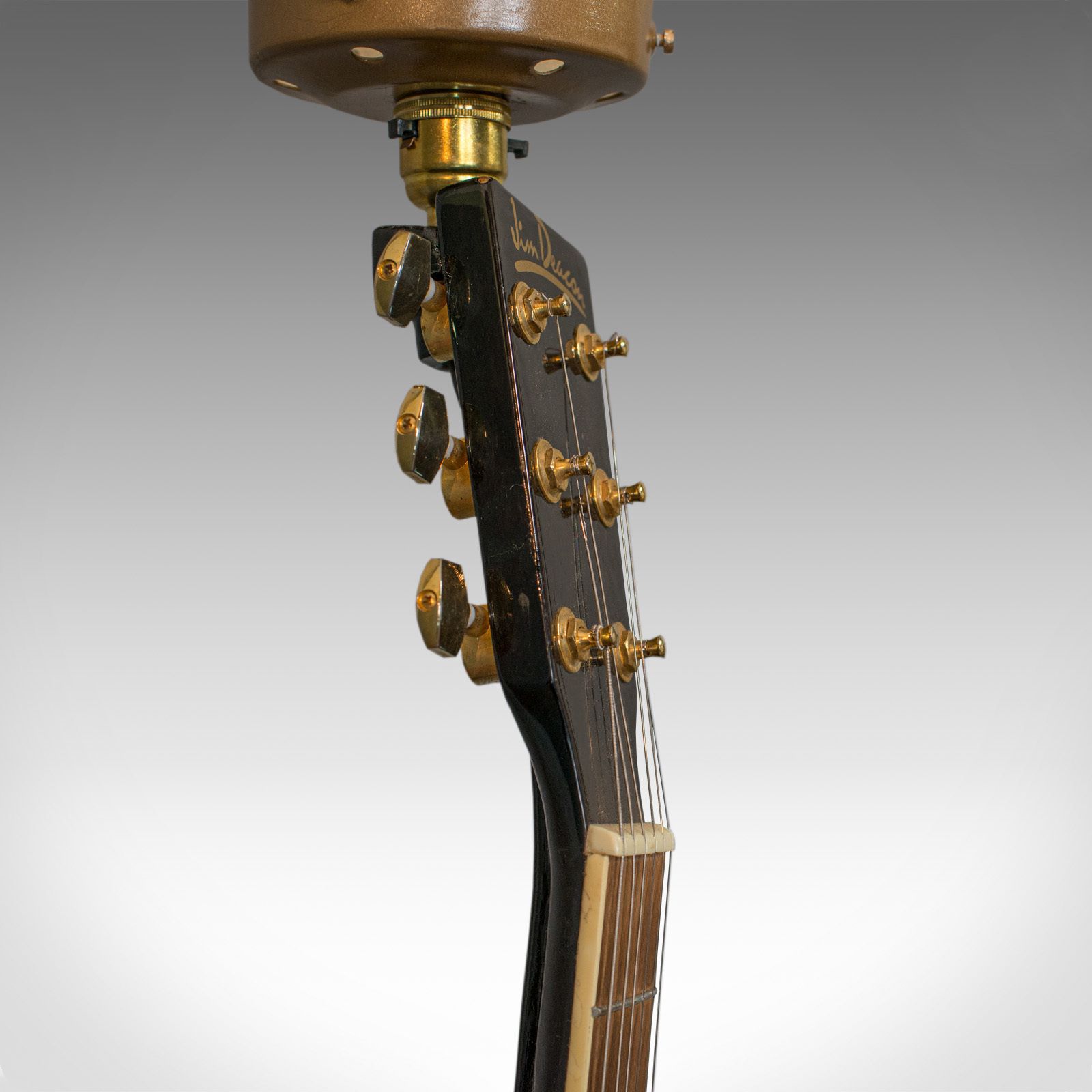 Vintage, Acoustic Guitar Lamp, English, Bespoke, Handcrafted, Jim Deacon, Glass photo buy