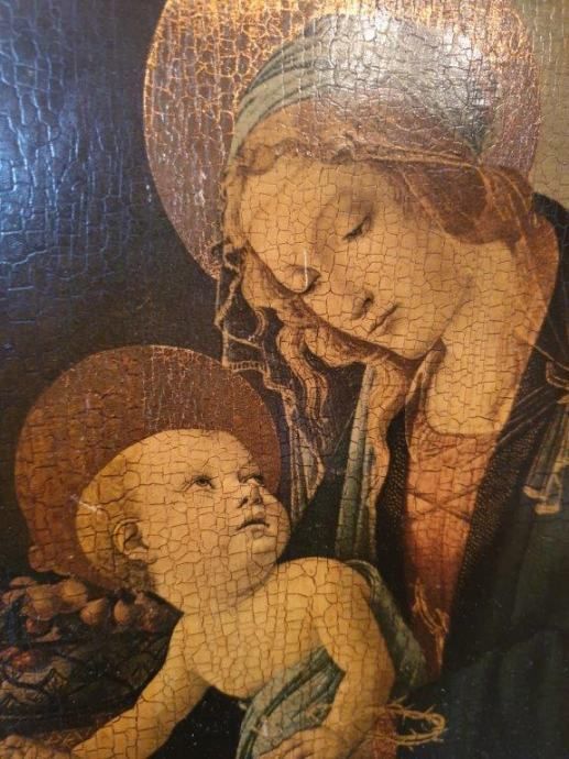 Wooden Fresco With Religious Motifs "Mother With Child" photo furniture
