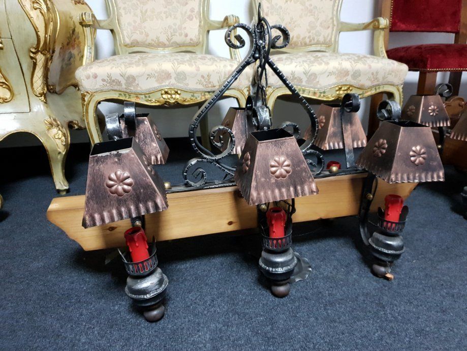 Rustic Chandeliers 2 Pcs photo vintage