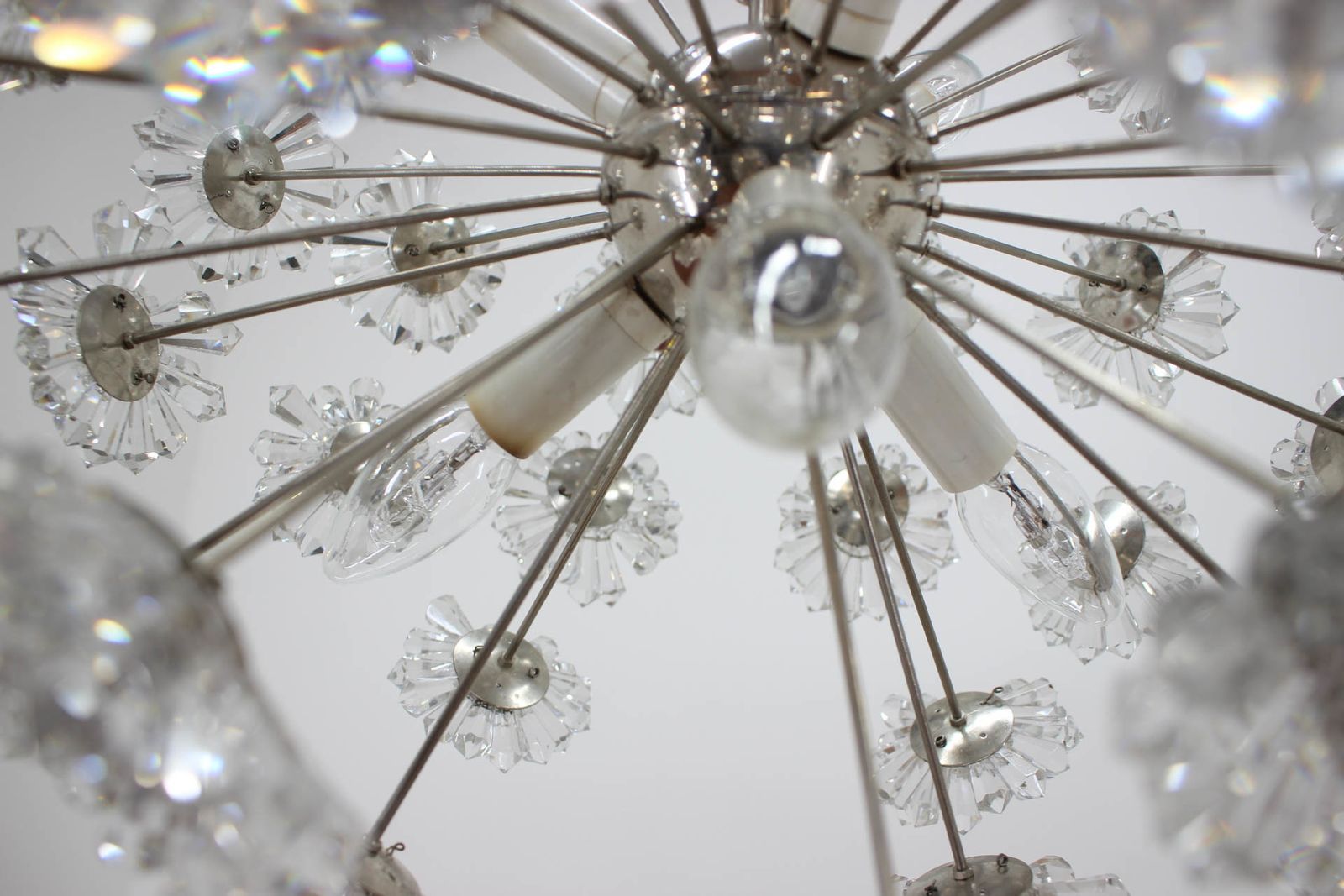 Dandelion Chandelier By Preciosa, 1970s photo for sale