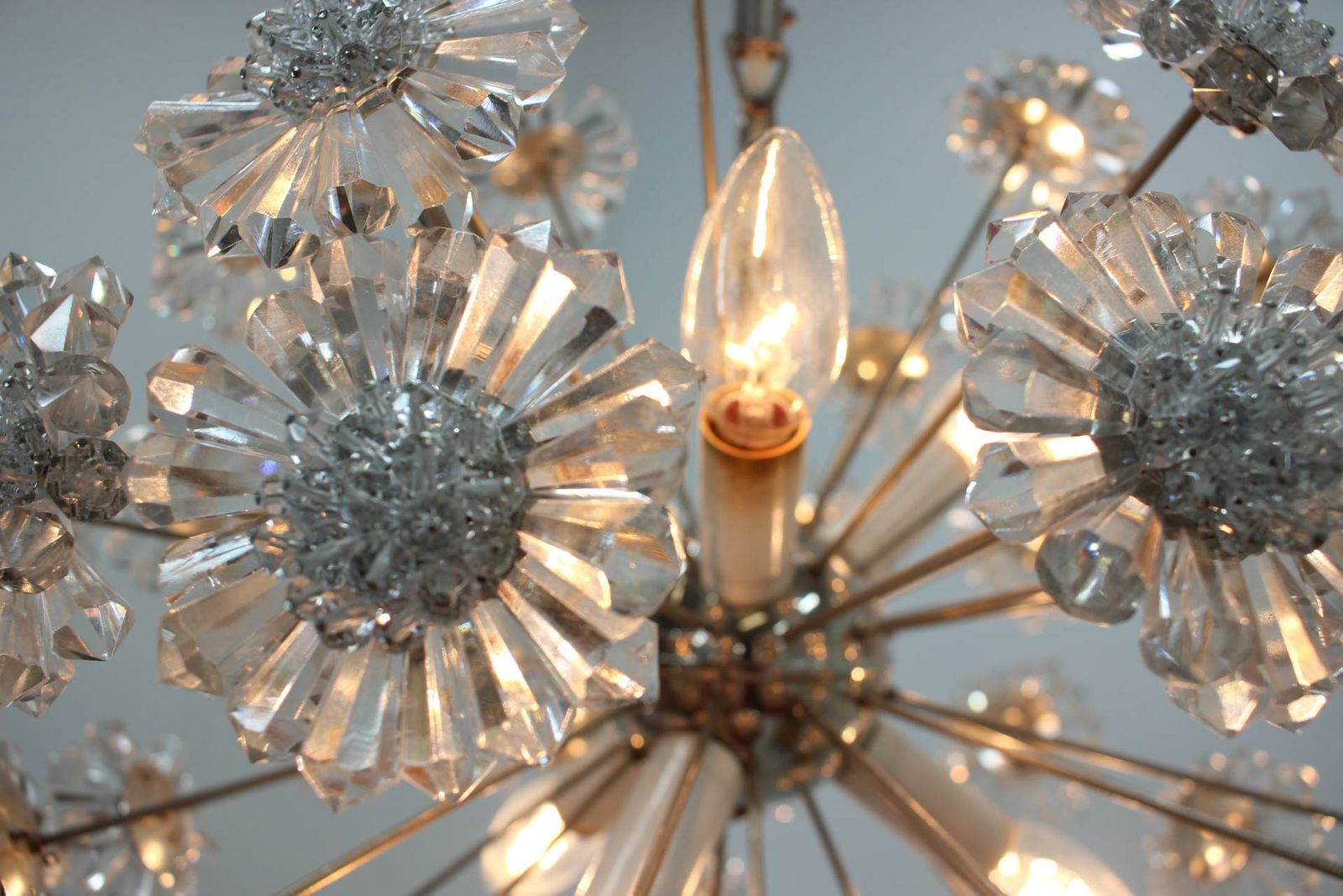 Dandelion Chandelier By Preciosa, 1970s photo buy