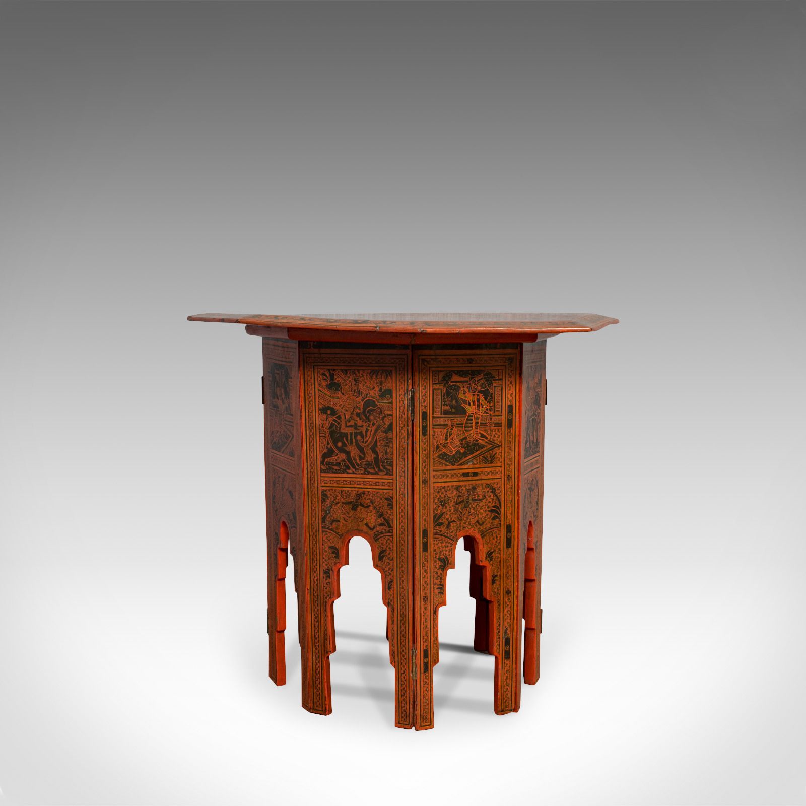 Antique Occasional Table, Victorian, Chinese Elm, Octagonal, Coffee, Moorish photo Furniture
