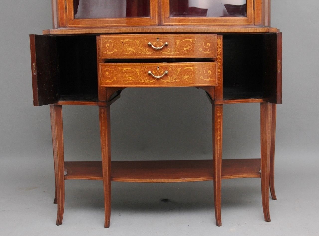 19th Century Inlaid Mahogany Display Cabinet photo vinterior