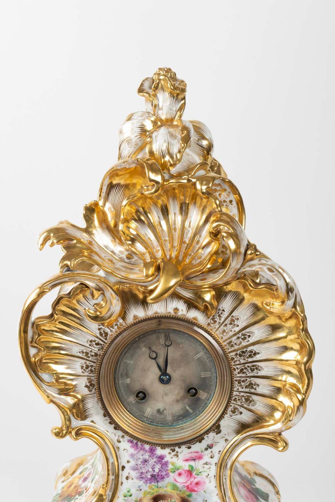 Louis XV Style Napoleon III Clock By Jacob Petit In Porcelain Of Paris photo furniture
