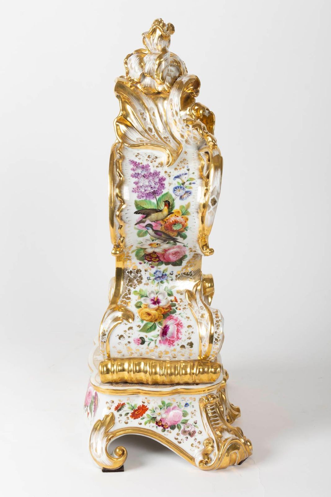 Louis XV Style Napoleon III Clock By Jacob Petit In Porcelain Of Paris photo buy