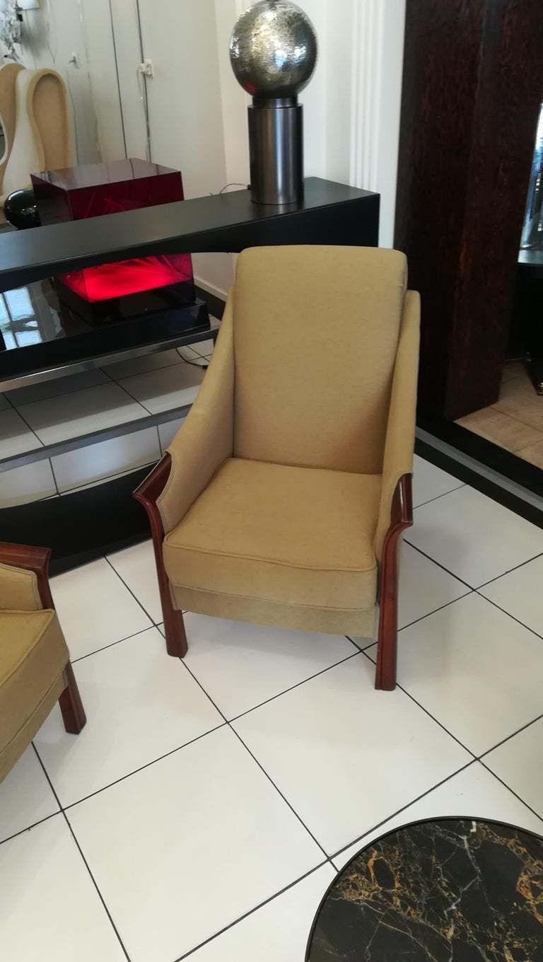 Pair Of Art Deco Armchairs In The Style Of Pierre Chareau, Circa 1930 photo for sale